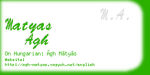 matyas agh business card